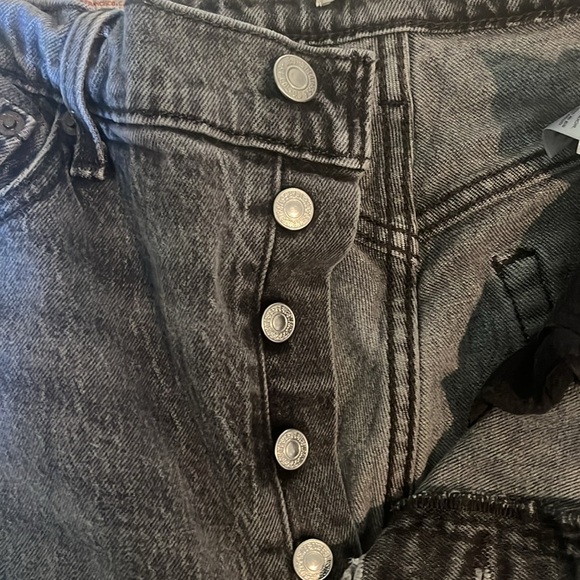 Levis Premium | Ribcage Flare Jean Gray Washed Black Size 29/8 70s High Rise - Picture 10 of 16